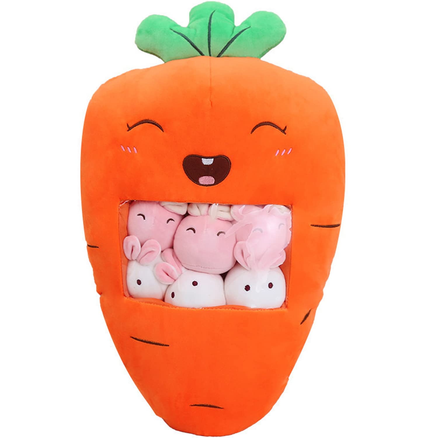Refahb Plush Pillow Carrot Bunnies Animals Doll Toy Gifts For Teens Girls Kids,Sofa Chair Decorative Pillow
